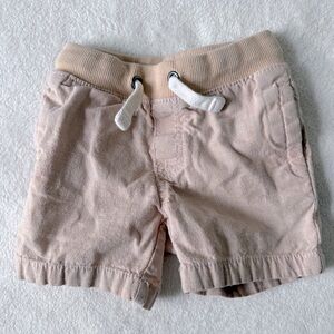 Tan Beige Chambray Shorts